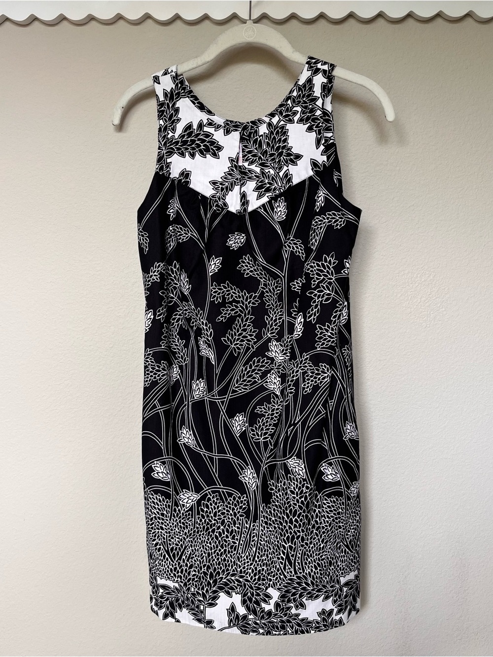 Tori Richard Black & White Floral Sundress